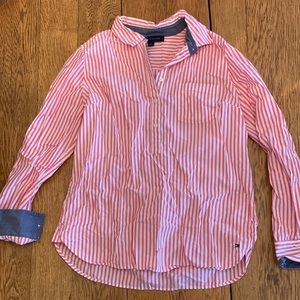 Medium, Tommy Hilfiger 3/4 button up top